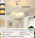 suspension lumineuse led verre dépoli moderne transparent reflets dorés 4500k 3000k 6000k