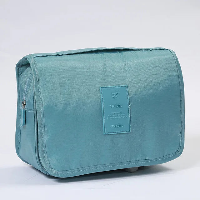 sac toilette voyage crochet suspension poignée rangement cosmétiques salle bain