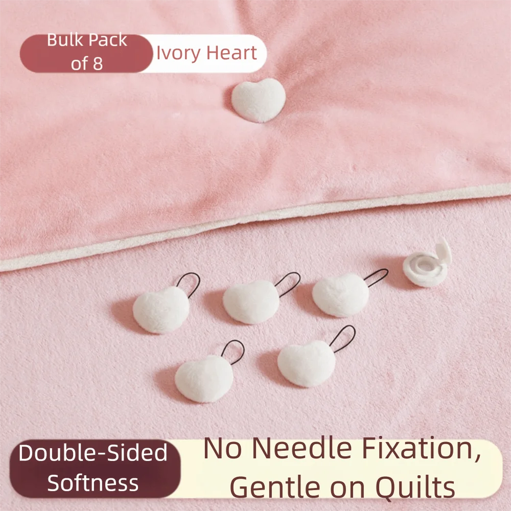clips coton draps vert clair rose pâle forme cœur moderne pratique pièces facile