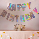 guirlande lettres or noir brillantes classique moderne anniversaire décoration fête happy birthday