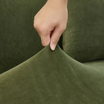 housse tête lit velours vert olive extensible lit queen taille 220cm