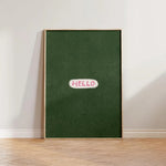 décoration murale moderne cadre sans toile rouge vert blanc 20x30cm 30x40cm 40x60cm 50x70cm hello