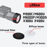 lentilles noires transparentes 30mm 28mm 26mm 25.4mm diffuse ir filter led chasse