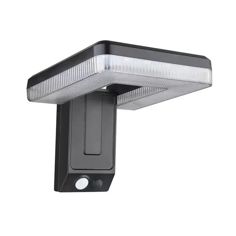 lampe murale solaire noire détecteur mouvement ip65 moderne panneau solaire intégré interrupteur tactile