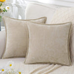 taies d'oreiller décoratives chenille velours moderne zippées imprimés géométriques couleurs variées maison hospitalière