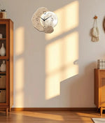 horloge murale moderne imitation pierre naturelle aiguille quartz beige minimaliste