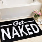 tapis bain moderne antidérapant polyester multicolore lettres relief adultes salon entrée