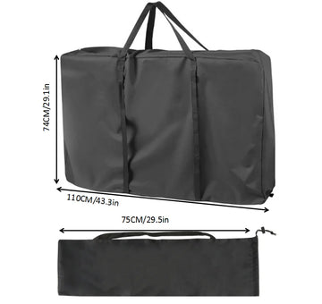 sac rangement polyester réutilisable tables pliantes noir gris utilitaire voyage
