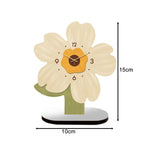 horloge murale fleur nature morte blanc jaune verte deco enfantine minimaliste chambre salon