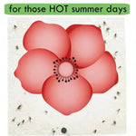sticker adhésif anti mouches fleurs moderne blanc rouge jaune semi transparent maison deco
