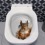 toilettes chat blancs adhésifs animaux moderne salle bains couverture imprimée bricolage
