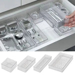 organisateur rangement transparent moderne boîtes rangement empilable vertical bureaux maison