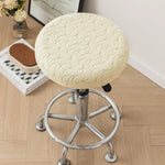 housse tabouret bar velours rayures modernes bleu orange vert gris blanc