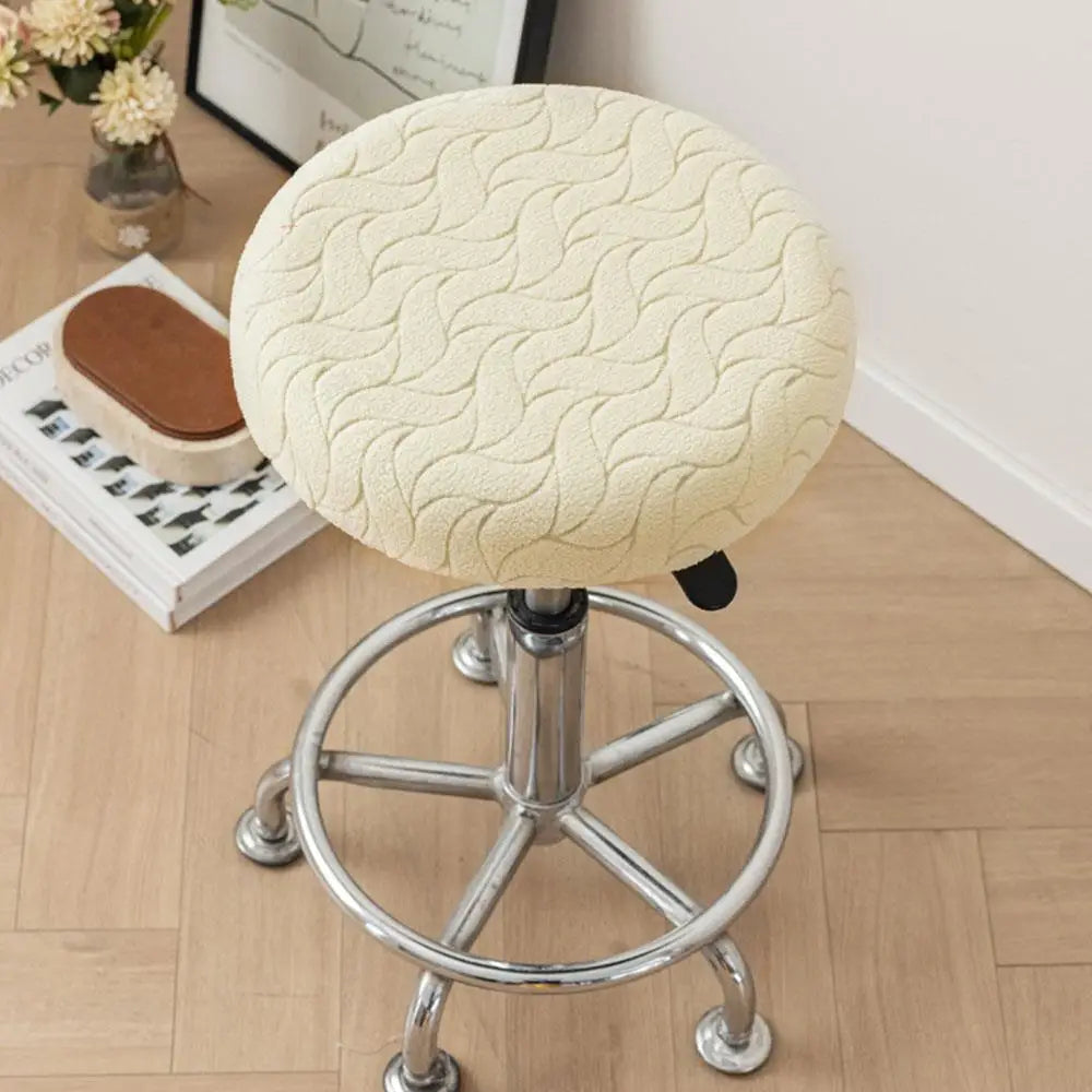 housse tabouret bar velours rayures modernes bleu orange vert gris blanc