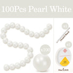 blanches opaques classiques mariage anniversaire décoration suspendue aiguille fil rondes lisses 100pcs 15m