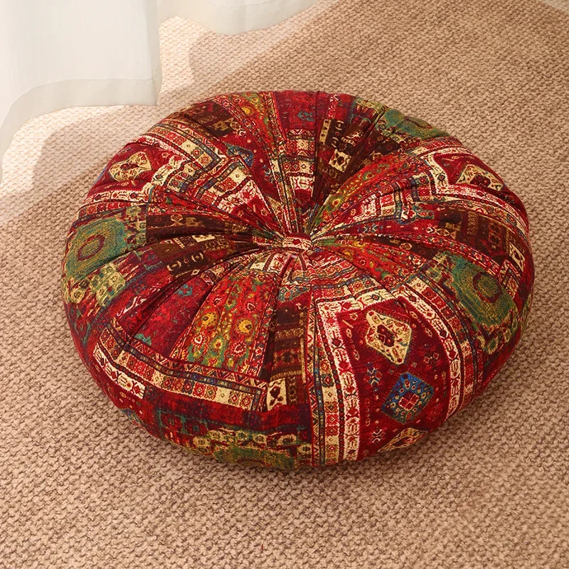 coussin ethnique motif floral géométrique bleu rouge vert beige coussin siège coussin dossier polyester