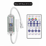 contrôleur lumière led wifi 28 touches 2048 pixels ws2812b ws2811 app vert blanc moderne