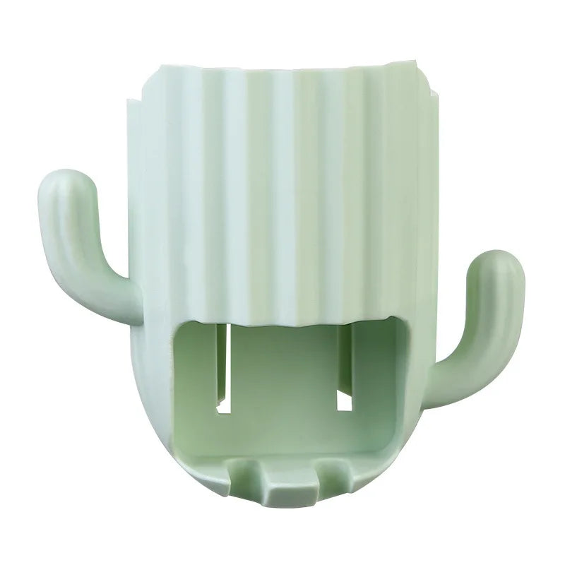 porte brosse dents gel dentifrice cactus moderne adhésif bleu vert rose blanc salle bain