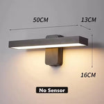 applique murale led moderne noire 30w 24w 18w 12w clips tactileextérieurhydrofugue