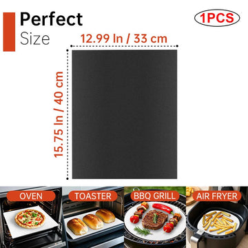 tapis cuisson barbecue antiadhésif noir résistant chaleur grille grill cuisine facile nettoyage moderne