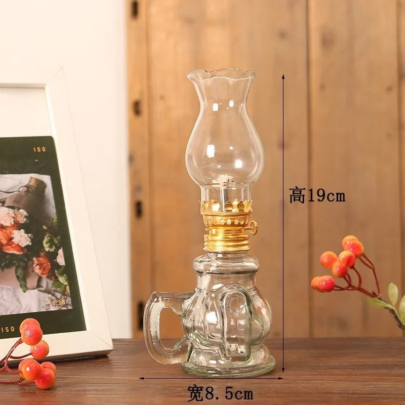lampe huile vintage verre diamant couleur verte marron rouge bleu occasion mariage noël anniversaire