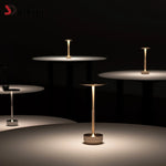 lampe table or noir led rechargeable tactile intensité variable moderne portable