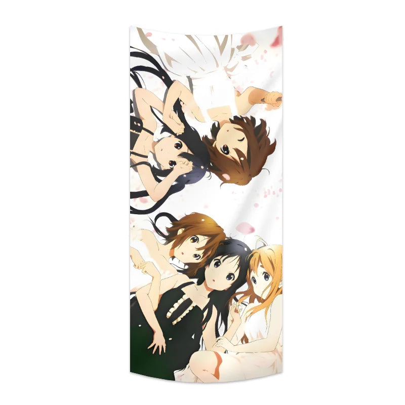 serviettes plage dessins animés personnages étoiles blanc rose noir gris beige