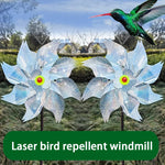 décoration extérieure moderne moulin vent lumineux points brillants couleurs vives jardin fixations incluses