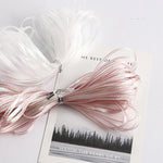 rubans polyester dentelle 3mm large rose pâle gris blanc modernes élégants clips métalliques bricolage