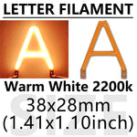 lettres lumineuses orange modernes minimalistes décoration noël fêtes 2200k LED warm white