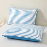 taies d'oreiller rayées bleu clair blanc modernes polyester 40x60 50x65 50x70 50x75 50x90cm