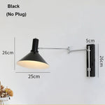 lampe murale articulée rouge blanc moderne prise fixée mur led chambre coucher