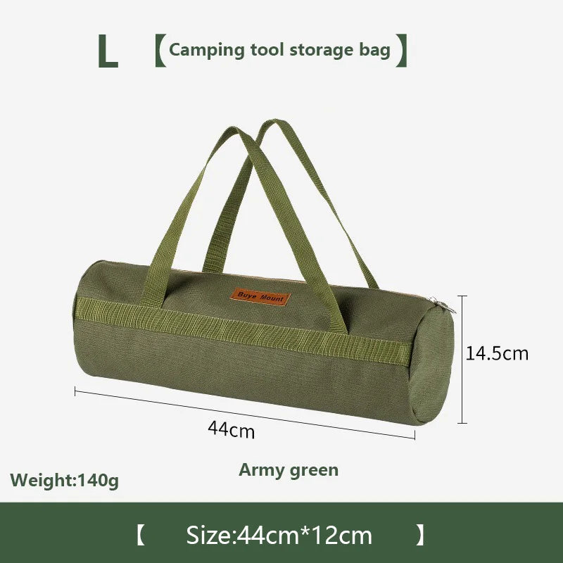 sac main khaki vert armée noir toile épaisse pratique robuste poignées amovibles campagne outils