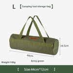 sac main khaki vert armée noir toile épaisse pratique robuste poignées amovibles campagne outils