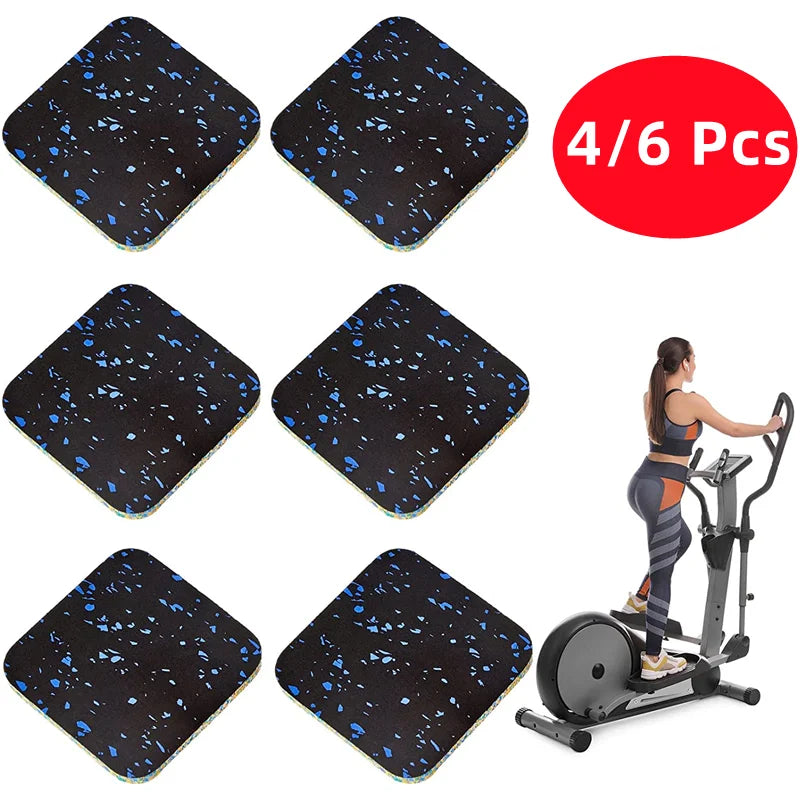 tapis fitness antidérapant noir bleu texture granulée moderne adhésif sol entraînement force exercices abdominaux