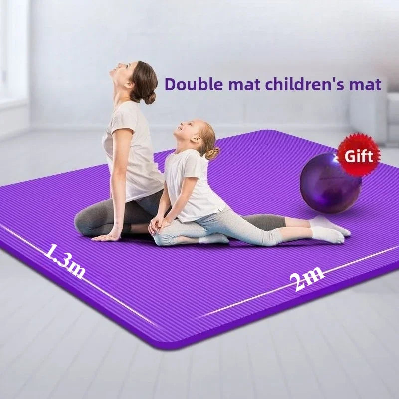 tapis yoga violet rose antidérapant alvéolaire lignes relief double épais moderne fitness enfants