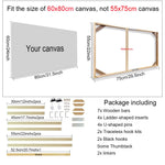cadre mural bois moderne toile abstraite multicolore fleurs relief 60x80cm 55x75cm 55x85cm clips crochets