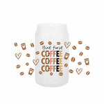 autocollants transfert motif coeurs boissons cartoon transparent opaques tasses croissants glaces bouteille verre couvercle