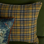taies d'oreiller jacquard imprimées motif floral paysage vintage bleu vert beige respectueux environnement dimension