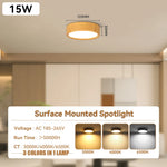 lampe grain bois led moderne blanc naturel 220v 20w 30w 40w