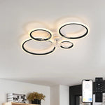 ventilateur led moderne blanc télécommande luminaire salon chambre contemporain