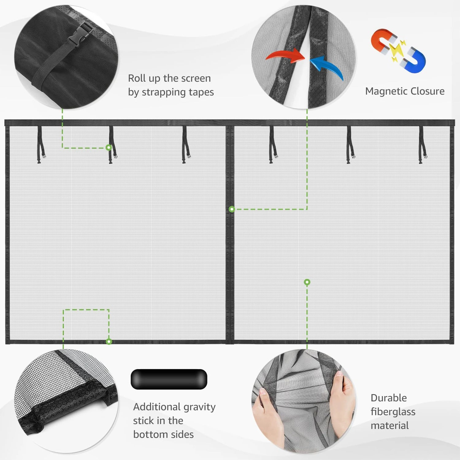 Installation facile du rideau de garage sans perçage