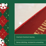 tapis sol noël motifs décoration rouge vert blanc antidérapant festive classique bienvenue merrychristmas