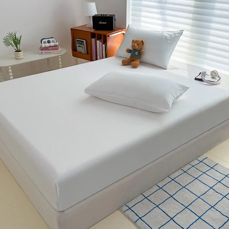 housse lit coton rose clair drap housse matelas simple double king taille réglable
