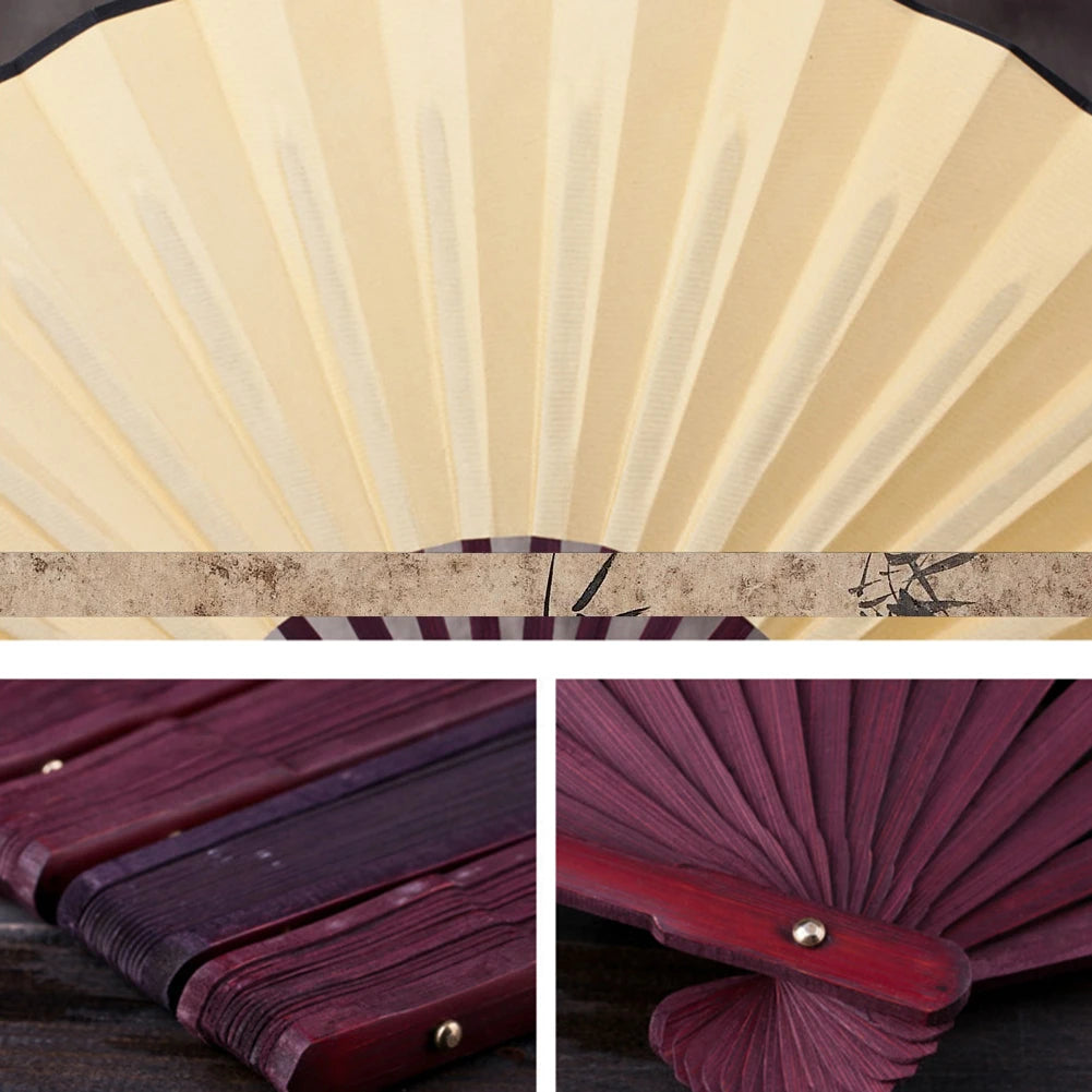 éventail traditionnel classique rayures motifs floraux beige bordeaux noir blanc poignée bois