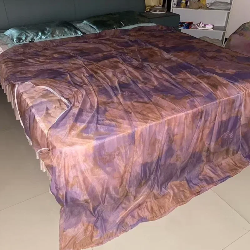 drap lit fleuri moderne rose blanc vert bleu orange soyeux toucher doux imprimé grande