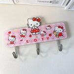 porte sacs crochet mignons chats dessins animés blanc bleu rose violet