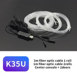Ruban led flexible car interior ambiance lumière usb adhésive multiple couleurs moderne lumineuse