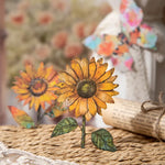 fleurs papier multicolores imprimées artisanales motifs floraux feuilles papillon 90x90mm 10pcs