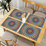 tapis table boho chic multicolore motifs floraux géométriques 30x40cm